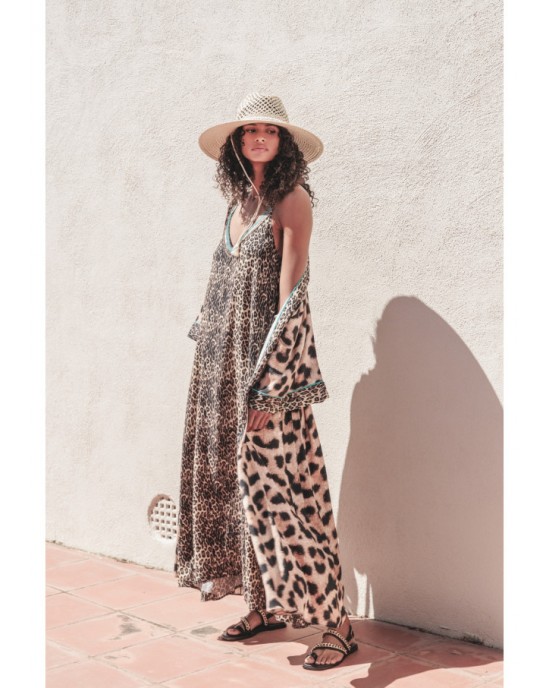 Lola Casademunt Leopard Print Kurta Maxi Φόρεμα
