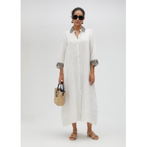 Lola Casademunt Long Shirt Style Kurta White Φόρεμα