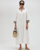 Lola Casademunt Long Shirt Style Kurta White Φόρεμα