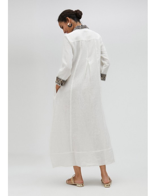 Lola Casademunt Long Shirt Style Kurta White Φόρεμα