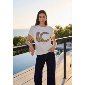Lola Casademunt LC T-shirt With Sequins White Μπλούζα