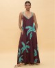 Lola Casademunt Long Palm Print Φόρεμα