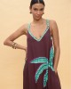 Lola Casademunt Long Palm Print Φόρεμα