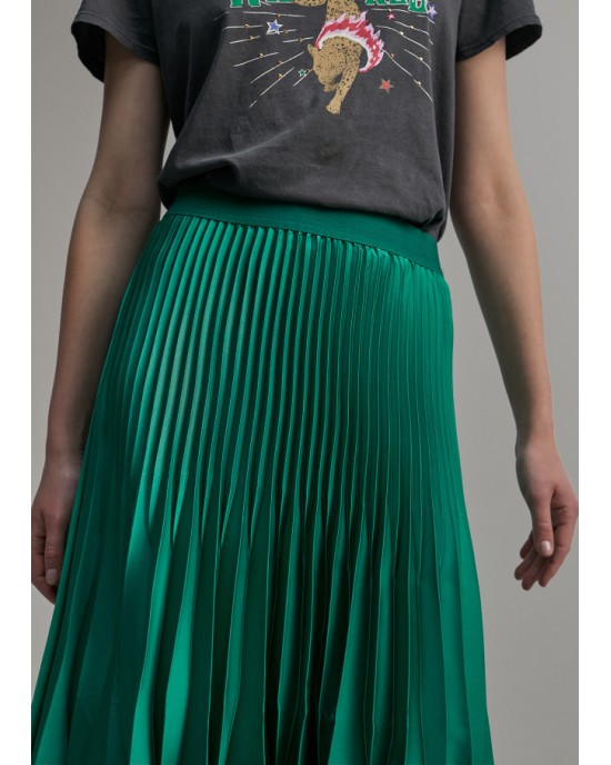 Lola Casademunt Pleated Green Maxi Φούστα