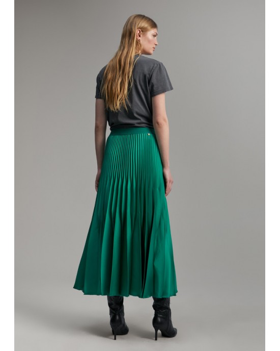 Lola Casademunt Pleated Green Maxi Φούστα