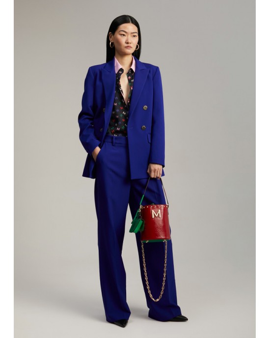 Lola Casademunt Straight Fit Suit Blue Παντελόνι