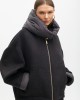 Lola Casademunt Two-Material With Hood Grey Short Παλτό Lola Casademunt Two-Material With Hood Grey Short Παλτό