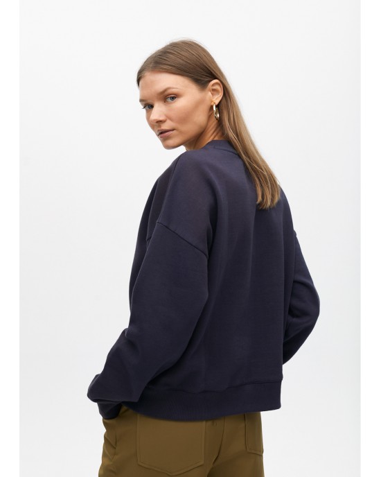 Lola Casademunt Animal Embellished Navy Πουλόβερ Lola Casademunt Animal Embellished Navy Πουλόβερ