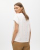 Lola Casademunt Dropped Sleeve T-Shirt With Embroidery White Μπλούζα Lola Casademunt Dropped Sleeve T-Shirt With Embroidery White Μπλούζα