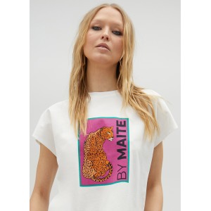 Lola Casademunt White Tiger Print T-shirt Μπλο΄υζα