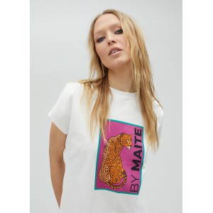 Lola Casademunt White Tiger Print T-shirt Μπλο΄υζα