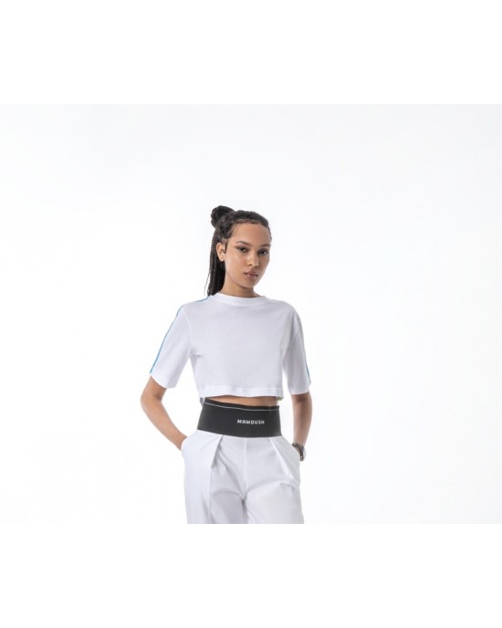 MAMOUSH Crop T-Shirt White Τοπ