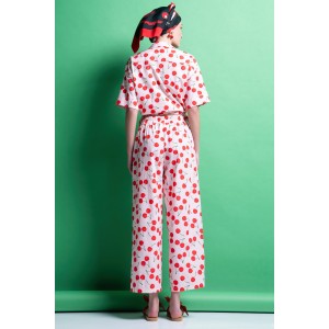 Mamoush Elly Cherry Cropped Παντελόνι