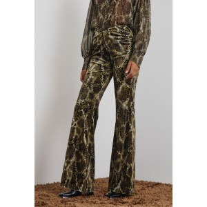 Mamoush Rea Animal Print Elastic Παντελόνι