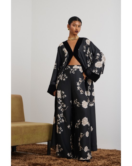 Mamoush Sofia Printed Black/Flower Παντελόνι Mamoush Sofia Printed Black/Flower Παντελόνι