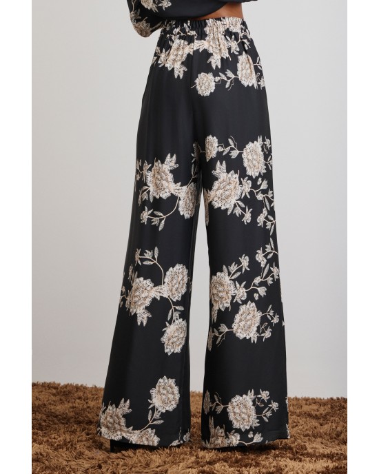 Mamoush Sofia Printed Black/Flower Παντελόνι Mamoush Sofia Printed Black/Flower Παντελόνι