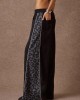 Mamoush Alma Black/Animal Print Wide-Leg Παντελόνι