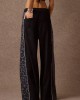 Mamoush Alma Black/Animal Print Wide-Leg Παντελόνι