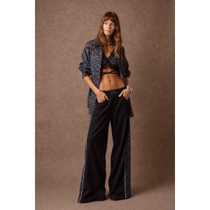 Mamoush Doris Grey/Animal Print Oversized Πουκάμισο