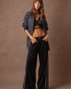 Mamoush Doris Grey/Animal Print Oversized Πουκάμισο