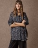 Mamoush Doris Grey/Animal Print Oversized Πουκάμισο