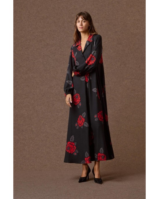 Mamoush Kyveli Black Maxi Φόρεμα