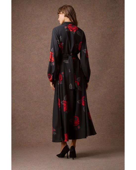 Mamoush Kyveli Black Maxi Φόρεμα