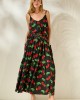 Mamoush Fotini Black Cherry Maxi Φόρεμα