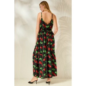 Mamoush Fotini Black Cherry Maxi Φόρεμα