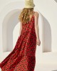 Mamoush Fotini Black Strawberries Maxi Φόρεμα