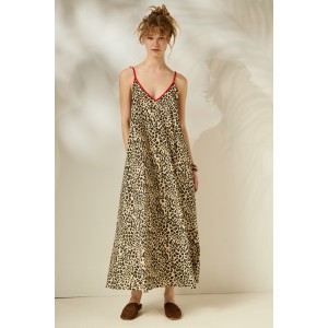 Mamoush Aliki Animal Print Midi Φόρεμα