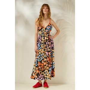 Mamoush Aliki Full Color Animal Print Midi Φόρεμα