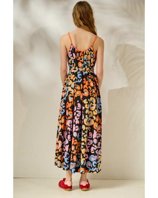 Mamoush Aliki Full Color Animal Print Midi Φόρεμα