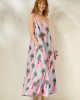 Mamoush Aliki Striped Palm Trees Midi Φόρεμα