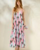 Mamoush Aliki Striped Palm Trees Midi Φόρεμα
