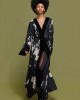 Mamoush Vanessa Long Velvet Black/Floral Κιμονό Mamoush Vanessa Long Velvet Black/Floral Κιμονό