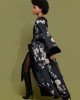 Mamoush Vanessa Long Velvet Black/Floral Κιμονό Mamoush Vanessa Long Velvet Black/Floral Κιμονό
