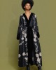 Mamoush Vanessa Long Velvet Black/Floral Κιμονό Mamoush Vanessa Long Velvet Black/Floral Κιμονό