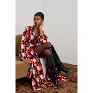 Mamoush Elli Rhombus Print Maxi Φόρεμα