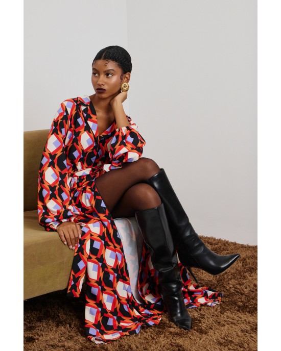 Mamoush Elli Rhombus Print Maxi Φόρεμα Mamoush Elli Rhombus Print Maxi Φόρεμα