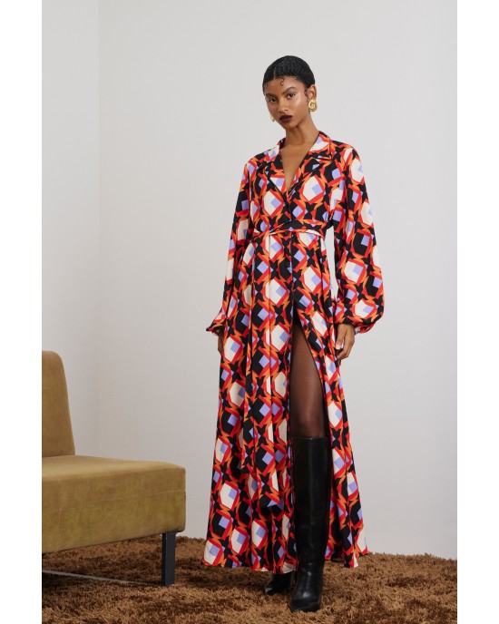 Mamoush Elli Rhombus Print Maxi Φόρεμα Mamoush Elli Rhombus Print Maxi Φόρεμα
