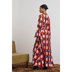 Mamoush Elli Rhombus Print Maxi Φόρεμα