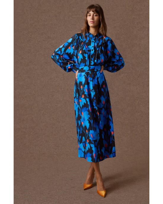 Mamoush Seren Blue Midi Φόρεμα