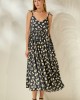 Mamoush Julianna Black Bows Midi Φόρεμα
