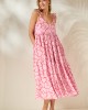 Mamoush Julianna Pink Hearts Midi Φόρεμα