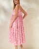 Mamoush Julianna Pink Hearts Midi Φόρεμα
