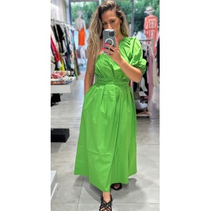 MAMOUSH One Shoulder Midi Green Φόρεμα