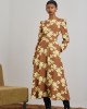Mamoush Zeta Chocola/Yellow Midi Φόρεμα Mamoush Zeta Chocola/Yellow Midi Φόρεμα