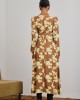 Mamoush Zeta Chocola/Yellow Midi Φόρεμα Mamoush Zeta Chocola/Yellow Midi Φόρεμα