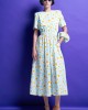 Mamoush Violeta Mint With Daisies Midi Φόρεμα Mamoush Violeta Mint With Daisies Midi Φόρεμα